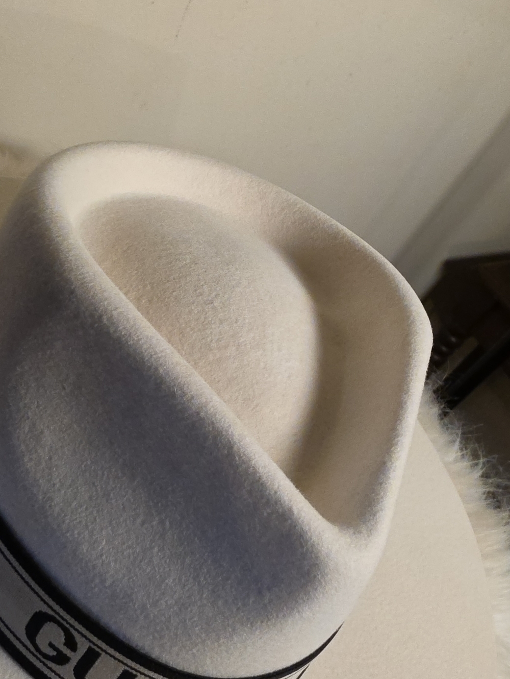 Wide Brim Fedora Hat w/ Band - Picture 3 of 4